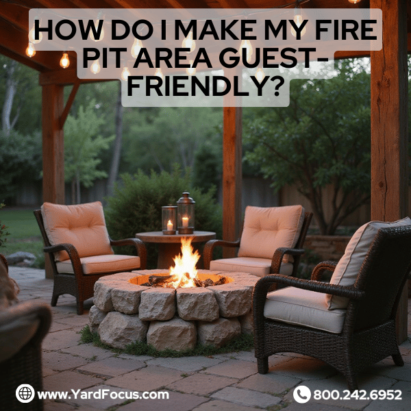 How do i make my fire pit area guest-friendly?