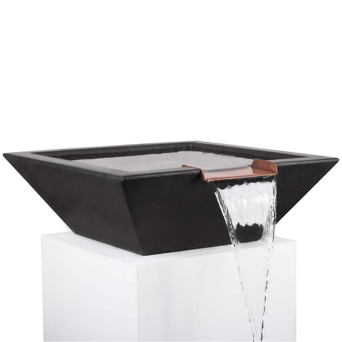 36" Maya GFRC Water Bowl in Black