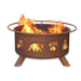 Bear & Trees Steel Fire Pit by Patina Products
