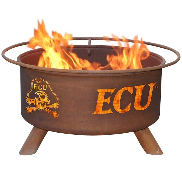 East Carolina F438 Steel Fire Pit by Patina Products with white background.