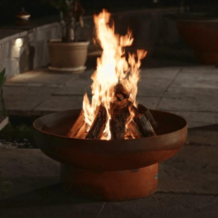 Low Boy 36" Steel Fire Pit by Fire Pit Art