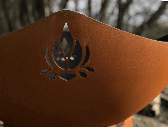 Namaste 36" Steel Fire Pit by Fire Pit Art with Namaste Design 