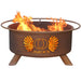 Oregon F245 Steel Fire Pit by Patina Products with white background.