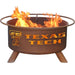 Texas Tech F233 Steel Fire Pit by Patina Products with white background.