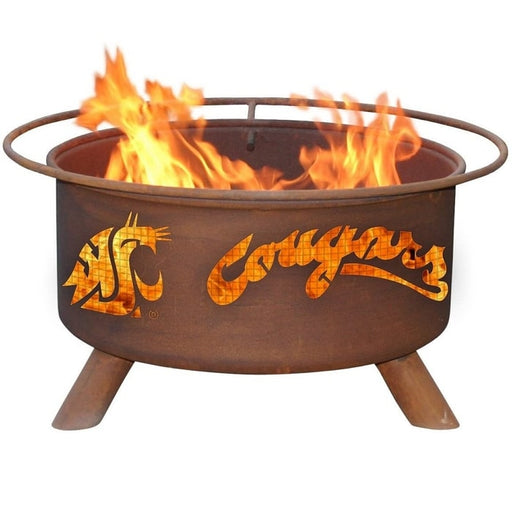 Washington State F216 Steel Fire Pit by Patina Products with white background.
