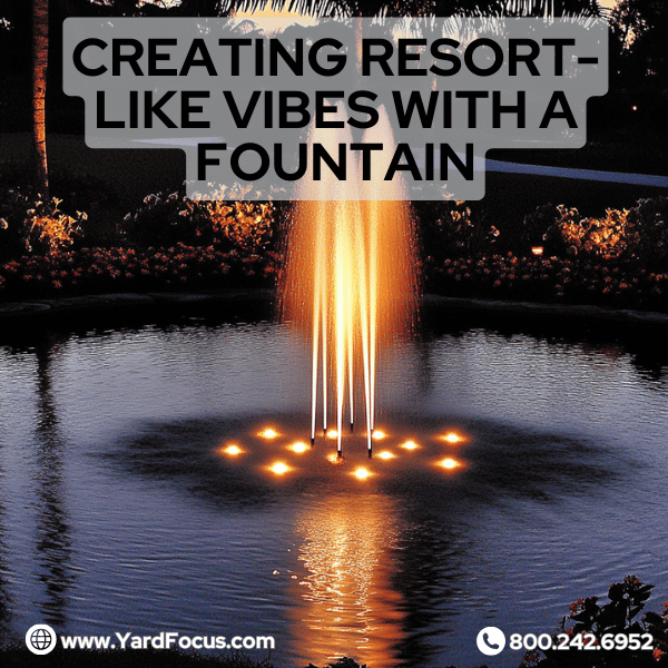 Creating resort-like vibes with a fountain