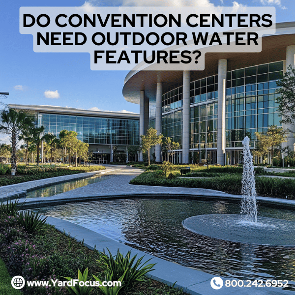Do convention centers need outdoor water features?