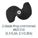 2-Blade Prop Untrimmed (5.1/5.3A,3.1/3.3EA) #821210