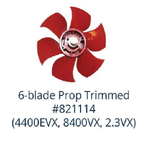 6-Blade Prop Trimmed (4400EVX, 8400VX, 2.3VX) #821114