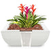 24" Avalon GFRC Planter Bowl with Water in White Limestone