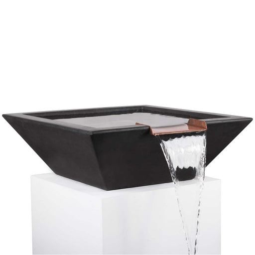 24" Maya GFRC Water Bowl in Black