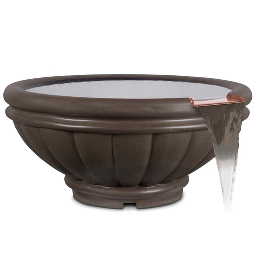 24" Roma GFRC Concrete Water Bowl in Chocolate