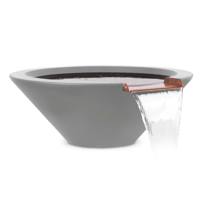 24" Cazo GFRC Water Bowl in Natural Gray color.
