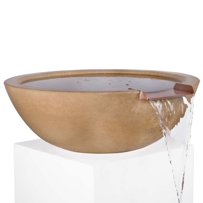 27" Sedona GFRC Water Bowl in Brown