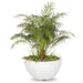 30" Luna GFRC Planter Bowl in White Limestone