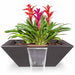 30" Maya GFRC Planter Bowl with Water in Chestnut