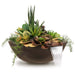 33" Sedona GFRC Planter Bowl with Water in Chocolate