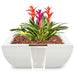 36" Avalon GFRC Planter Bowl with Water in White Limestone