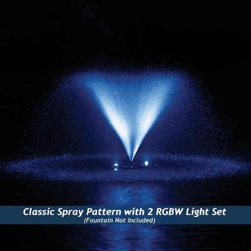 Airmax RGBW Color Changing LED Fountain 2 Light Set in Blue Light