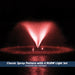 Airmax RGBW Color Changing LED Fountain 4 Light Set in Red Light