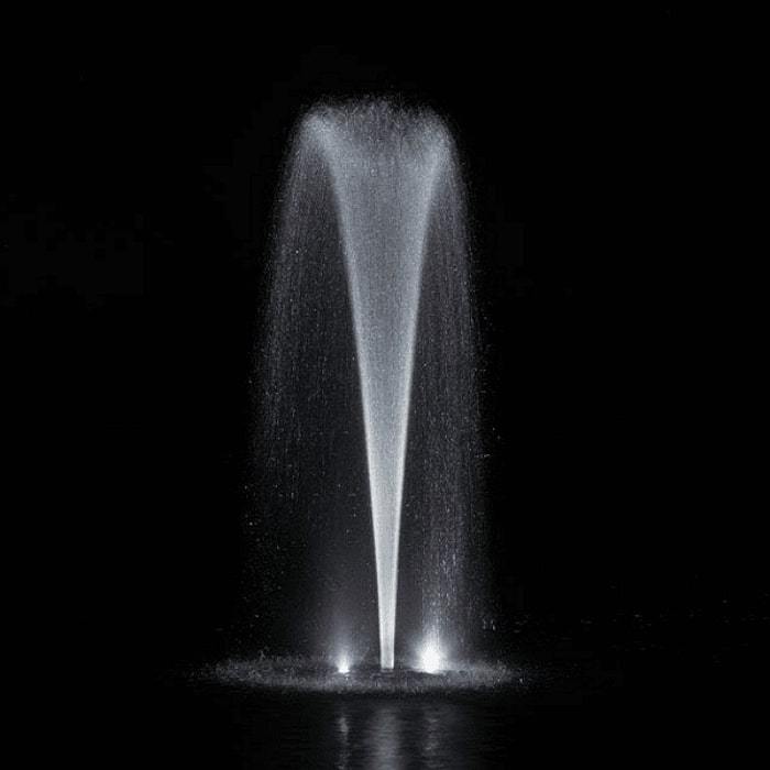 Airmax White LED Fountain Light Set in a Trumpet Pattern Pond Fountain