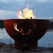Antlers 36" Fire Pit by Fire Pit Art with a Pond Background