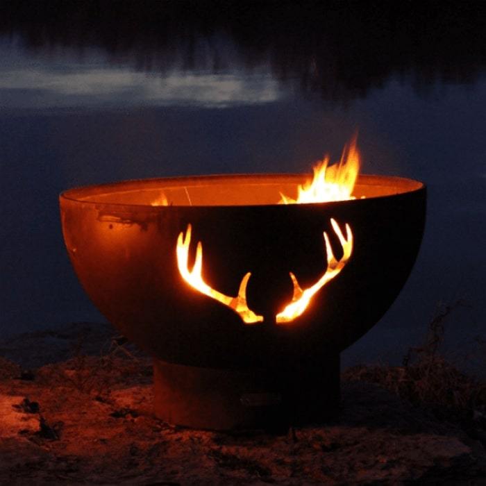 Antlers 36" Fire Pit by Fire Pit Art