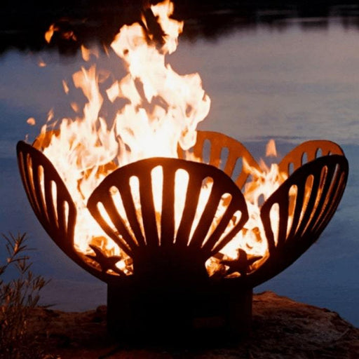 Barefoot Beach 42" Fire Pit by Fire Pit Art with a Pond Background