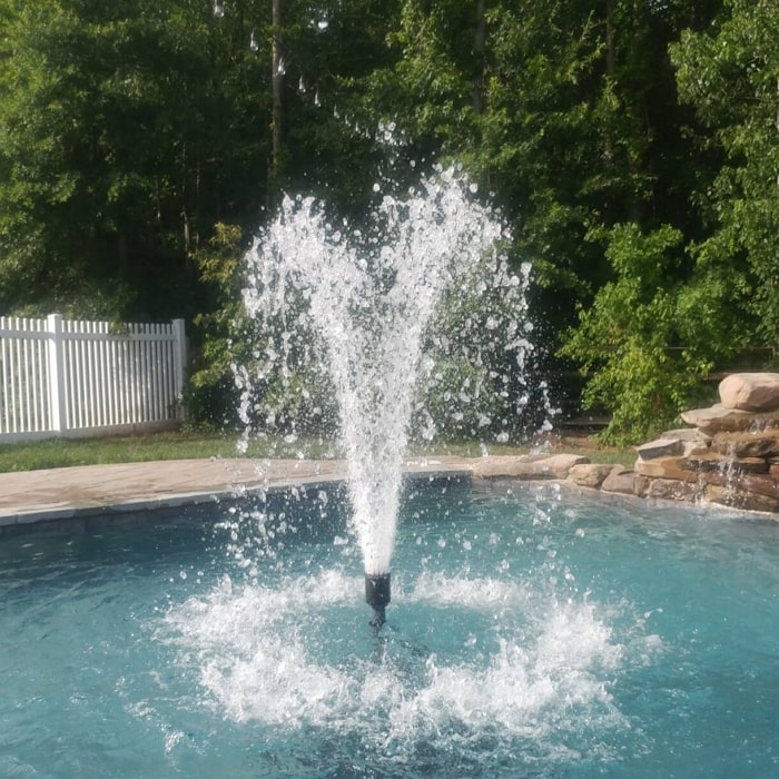 Bearon Aquatics Fixed Base Olympus Pond Fountain with Zeus Spray Nozzle