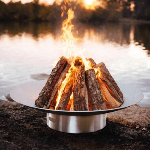 Bella Vita 46" Stainless Steel Fire Pit by Fire Pit Art