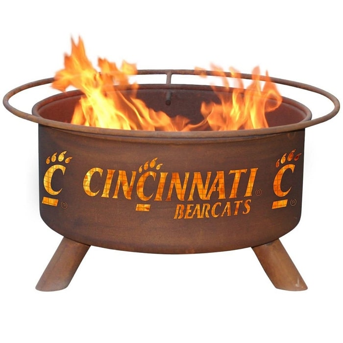 Cincinnati F425 Steel Fire Pit by Patina Products with white background.