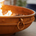 Emperor Steel Fire Pit by Fire Pit Art with A Beautiful Fire Inside the Pit