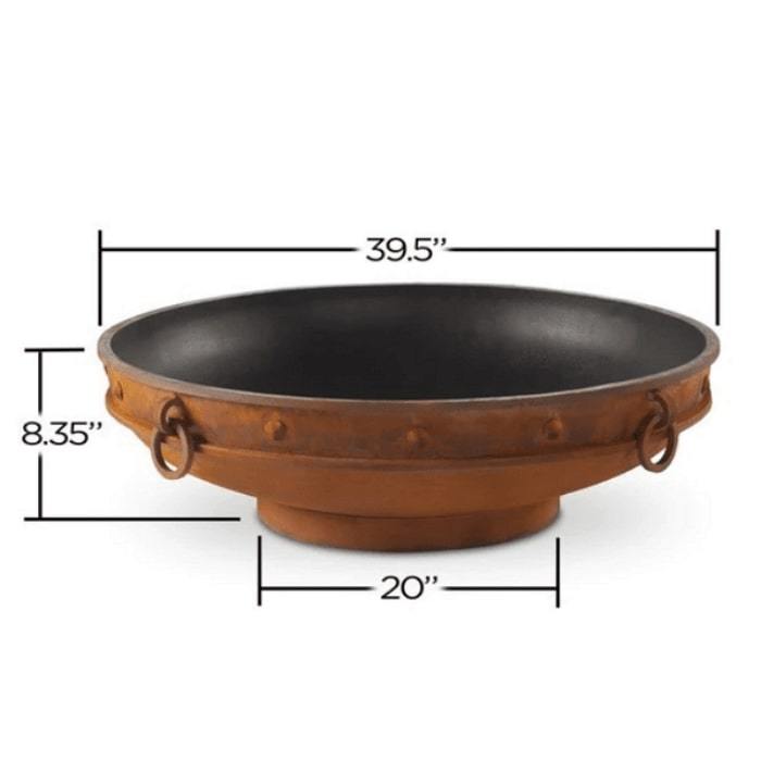 Emperor Steel Fire Pit by Fire Pit Art with Dimensions