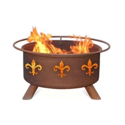 Fleur De Lis Steel Fire Pit by Patina Products