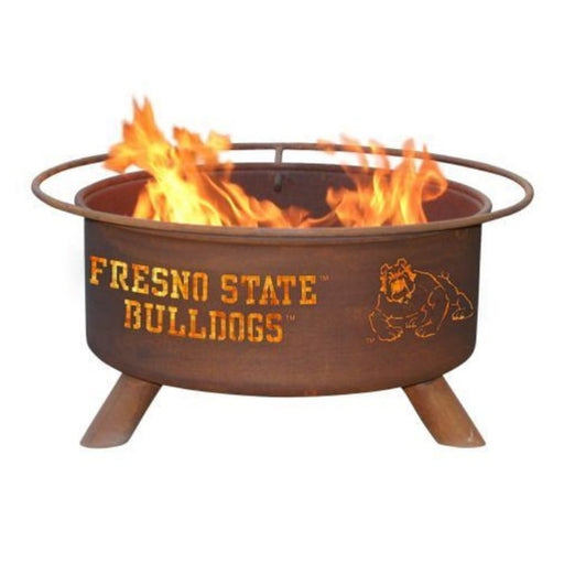 Fresno State F468 Steel Fire Pit by Patina Products with white background.