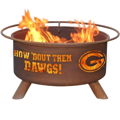 Georgia F404 Steel Fire Pit by Patina Products with white background.