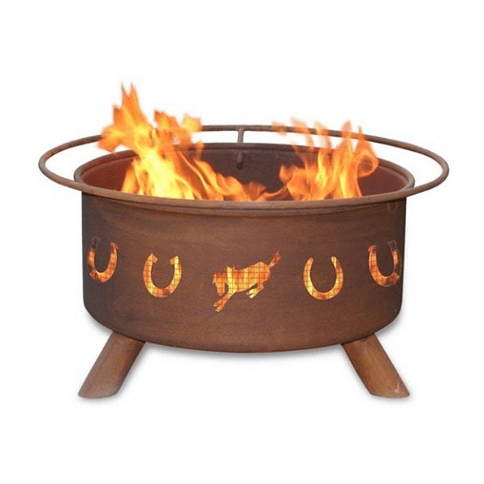 Horseshoes Steel Fire Pit by Patina Products
