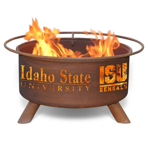 Idaho State F412 Steel Fire Pit by Patina Products with white background.