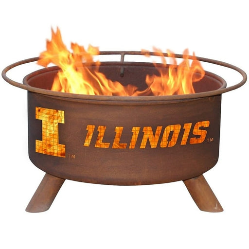 Illinois F220 Steel Fire Pit by Patina Products with white background.