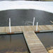 Kasco 4400D 1HP 120V Pond De-Icer with a Long Dock and Ice Melting in a Pond