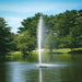 Scott Aerator Gusher Pond Fountain 1/2HP Shooting High Water with Green Grasses and Trees 