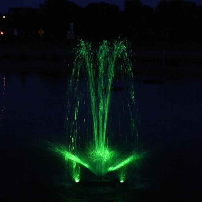 Kasco RGB6C5 Pond Fountain Composite RGB LED 6 Light Kit with Green Lights