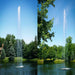 Images of Scott Aerator Jet Stream Pond Fountain 1/2HP Shooting Very High Water with Pine Trees Background