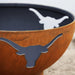 Longhorn 36" Steel Fire Pit by Fire Pit Art Half Side View