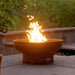 Low Boy 36" Steel Fire Pit by Fire Pit Art with Fire Inside the Firepit