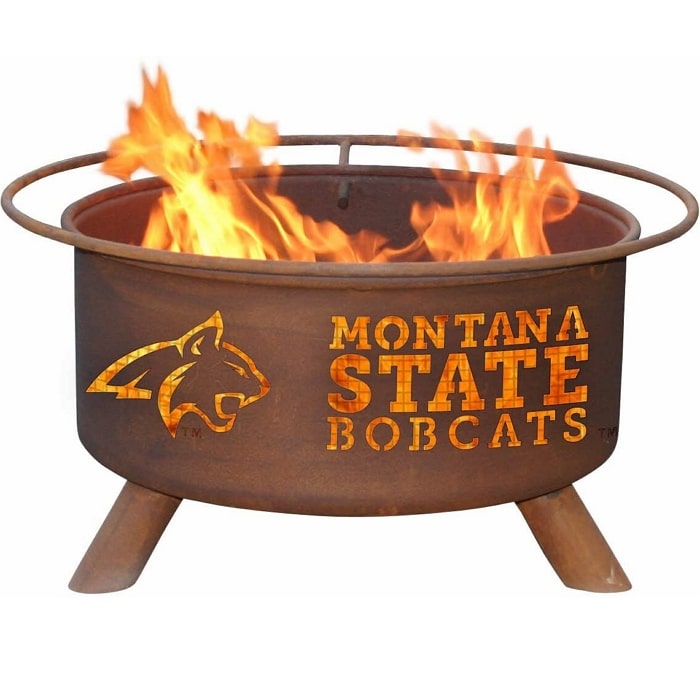 Montana State F414 Steel Fire Pit by Patina Products with white background.