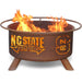 North Carolina State F237 Steel Fire Pit by Patina Products with white background.