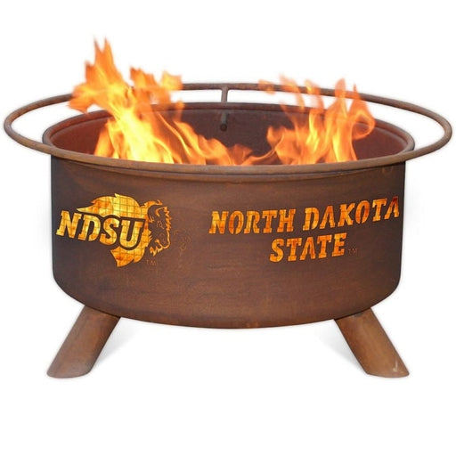 North Dakota State F460 Steel Fire Pit by Patina Products with white background.