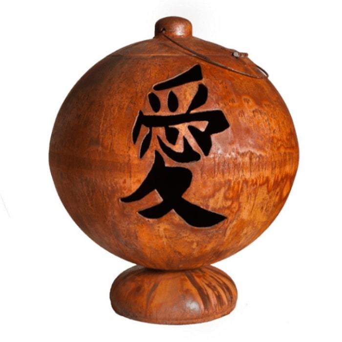 Ohio Flame Fire Globe "Live, Laugh, Love" in Chinese Characters