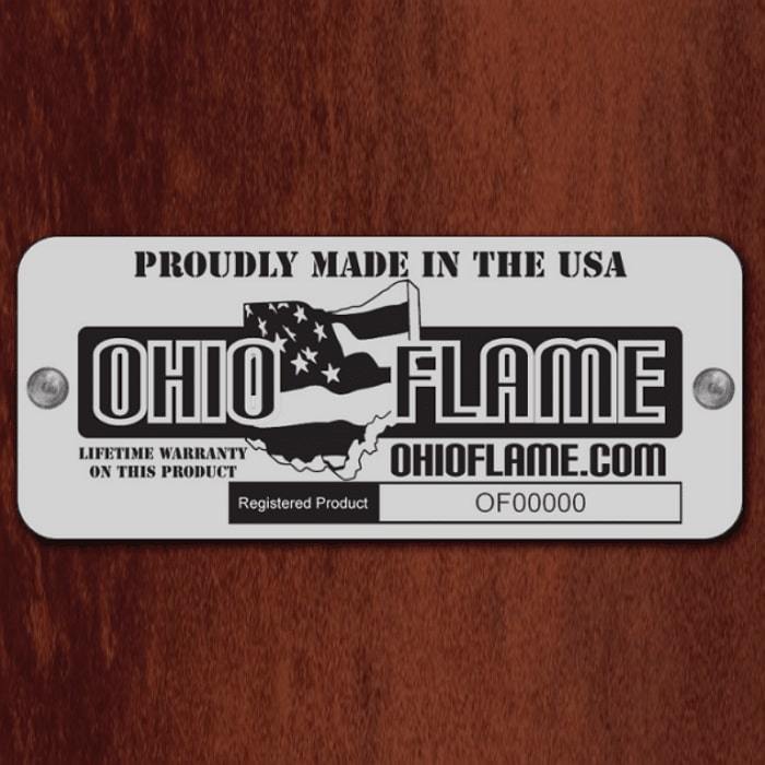 Ohio Flame Fire Globe "Peace, Happiness, Tranquility" Logo